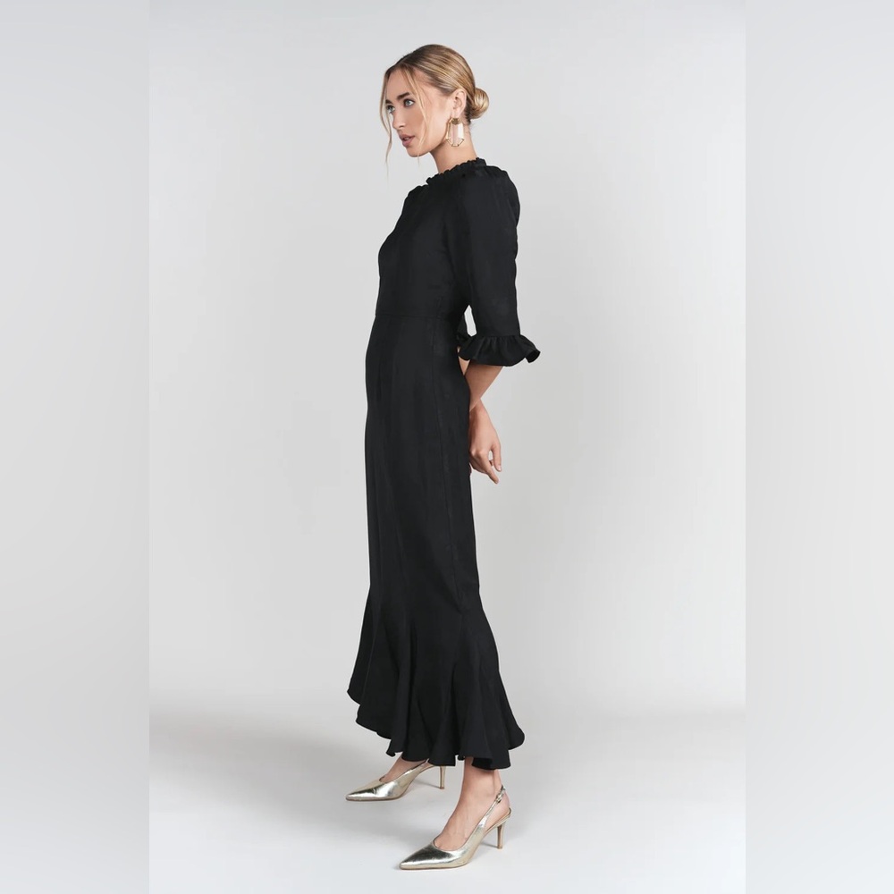 Chic Black Ruffle Sleeve Dress- Shiri Dress AdinaLV